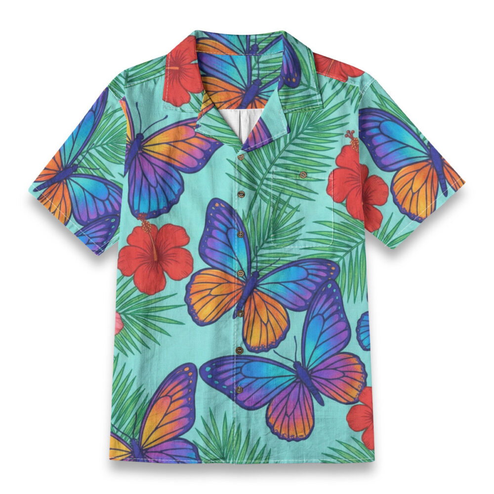 Flutter Through the Garden in Bloom Beach Shirt product image, view 1
