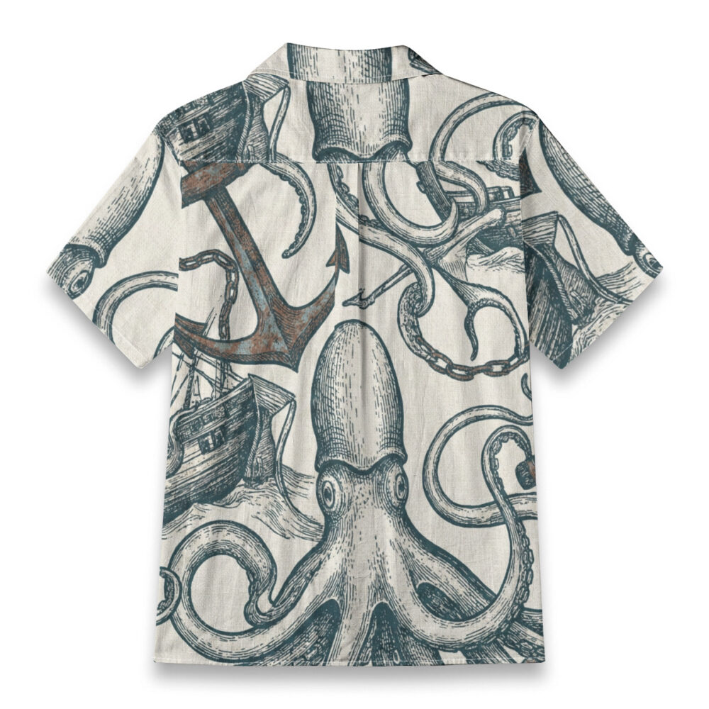 Anchor Down With the Inkiest Squid Aloha Shirt product image, view 2