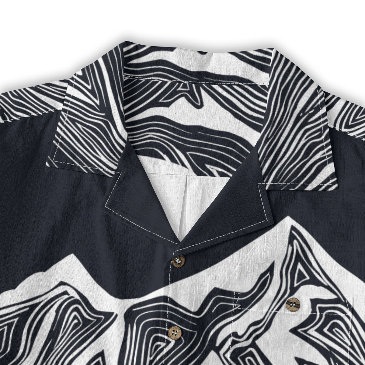 226767-8aea56e8-f9c9-43e8-982f-5d9e214b8d6d.jpeg Night Blooms and Dark Wing Energy Tropical Shirt product image, view 3