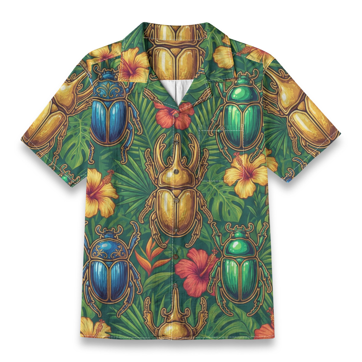 226767-c7b82487-099e-469f-9620-3f5b8e902d31.jpeg Sacred Wings Among the Blossoms Resort Shirt product image, view 1