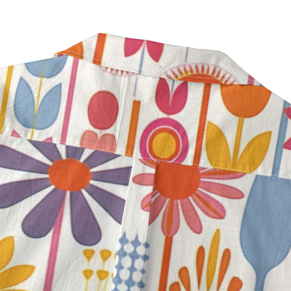 Golden Scarab Among the Island Flowers Beach Shirt product image, view 4