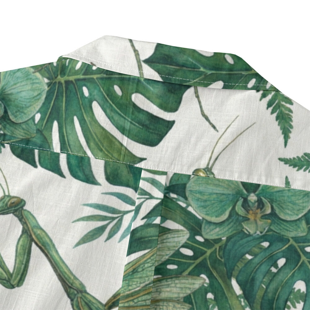 Patient Hunter Among the Monstera Leaves Beach Shirt product image, view 4